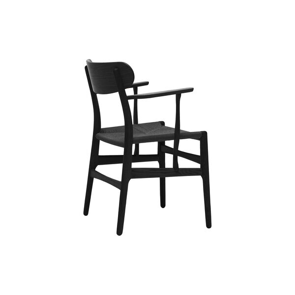 CH26 Dining Chair, black lacquered oak/black, Carl Hansen & S&oslash;n