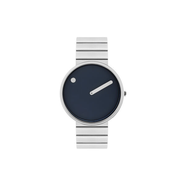 Picto Wrist Watch, midnight blue/matt steel Picto Wrist Watch, midnight blue/matt steel, PICTO