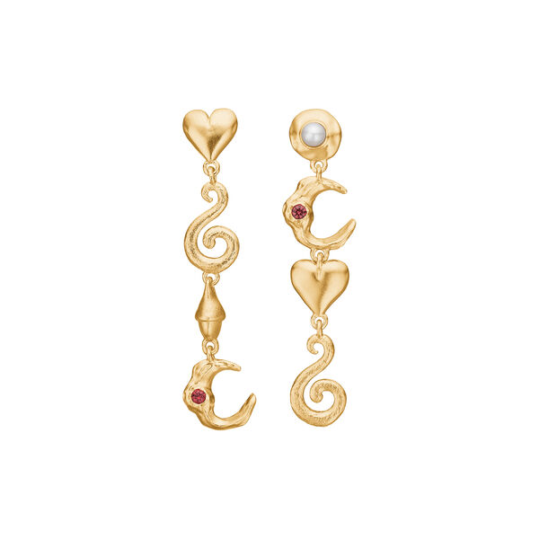 Cascade earrings, gold plated silver, Studio Z