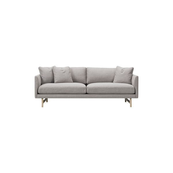 5552 Calmo 95 2-seater Sofa, beige/lacquered oak, Fredericia Furniture