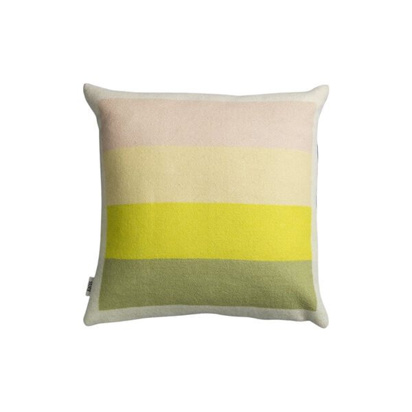 &Aring;SMUND BOLD Cushion, yellow/blue, R&oslash;ros Tweed