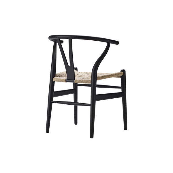 CH24 Wish Bone Chair, soft black, Carl Hansen & Søn