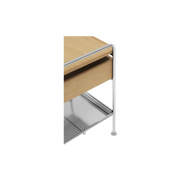 Alima NDS3 | Chrome/Oak | Side Table, &Tradition
