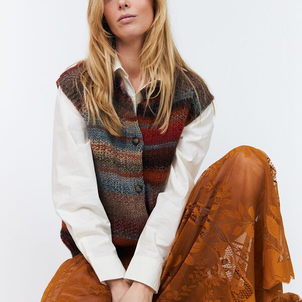 NynneLL Knit Vest SL, rust, Lollys Laundry