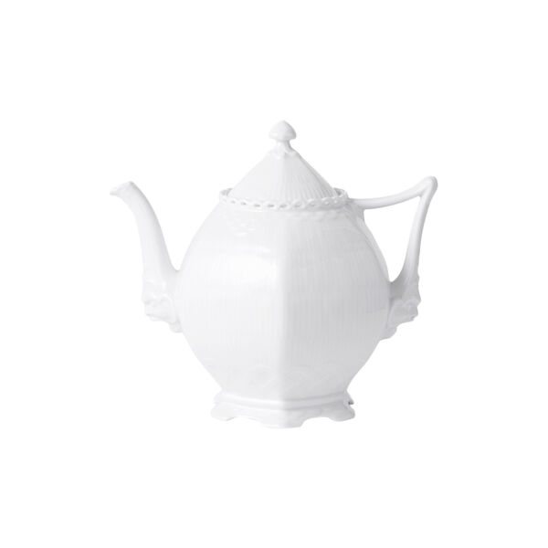 White Fluted Full Lace Teapot White Fluted Full Lace Teapot, Royal Copenhagen