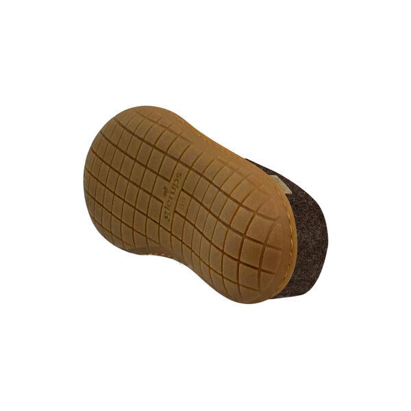 Felt Slipper with Natural Rubber sole, natural brown Felt Slipper with Natural Rubber sole, natural brown, Glerups
