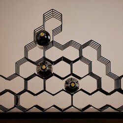 Rocks Wine rack 5 bottles, black, Zone Denmark