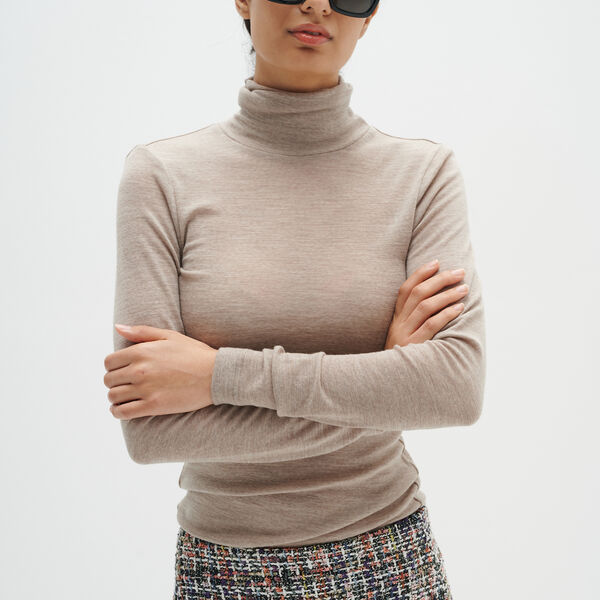 FangIW Rollneck, oatmeal melange FangIW Rollneck, oatmeal melange, InWear