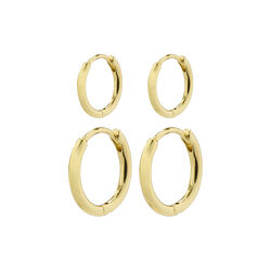 ARIELLA Hoops 2 in 1 set, gold plated, Pilgrim