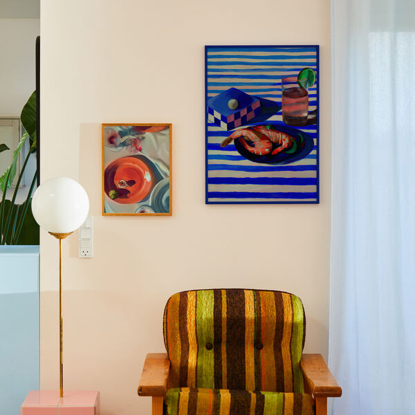 Shrimp & Stripes Poster Shrimp & Stripes Poster, Paper Collective