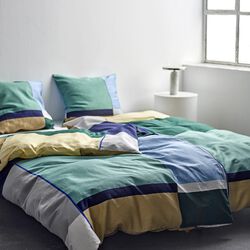 Colour Block Bed Linen, sea green, S&ouml;dahl