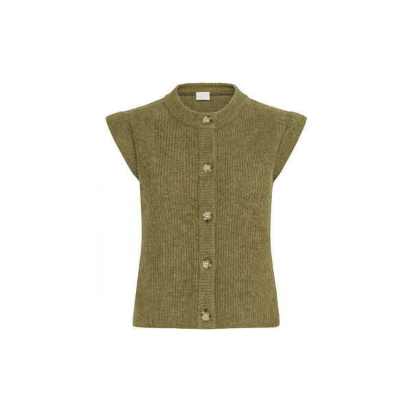 IRSILVI Waistcoat, green moss melange IRSILVI Waistcoat, green moss melange, Atelier Rêve