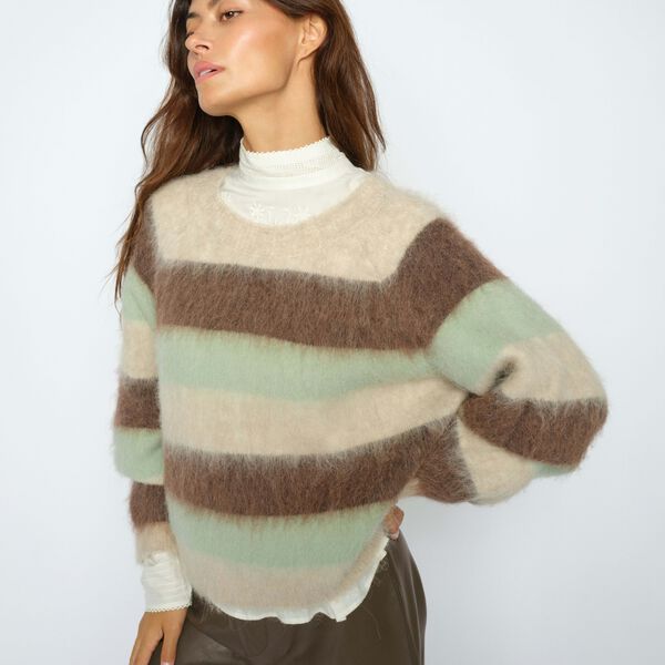 MMSuvi Stripe Knit, frosty green, MOS MOSH