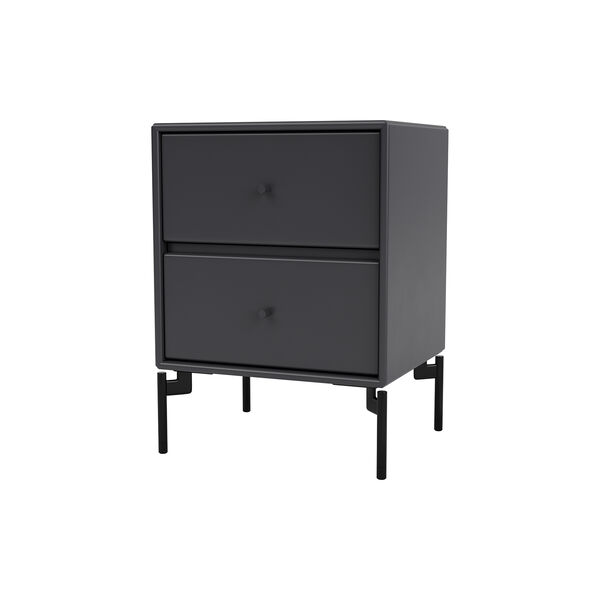DRIFT Night Table with Legs, 04 anthracite/black DRIFT Night Table with Legs, 04 anthracite/black, Montana Furniture