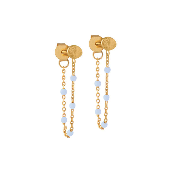 Lola Earring, gold/sky, ENAMEL Copenhagen
