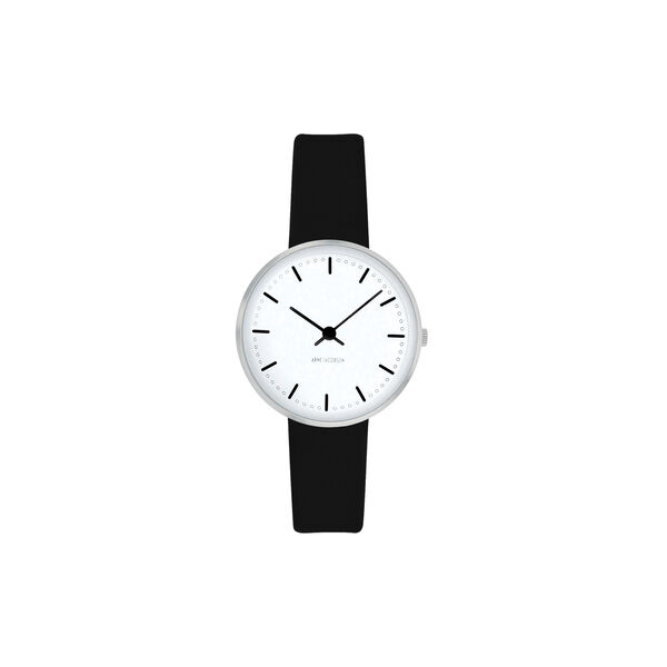City Hall Wrist Watch, white/steel/black City Hall Wrist Watch, white/steel/black, Arne Jacobsen Watches