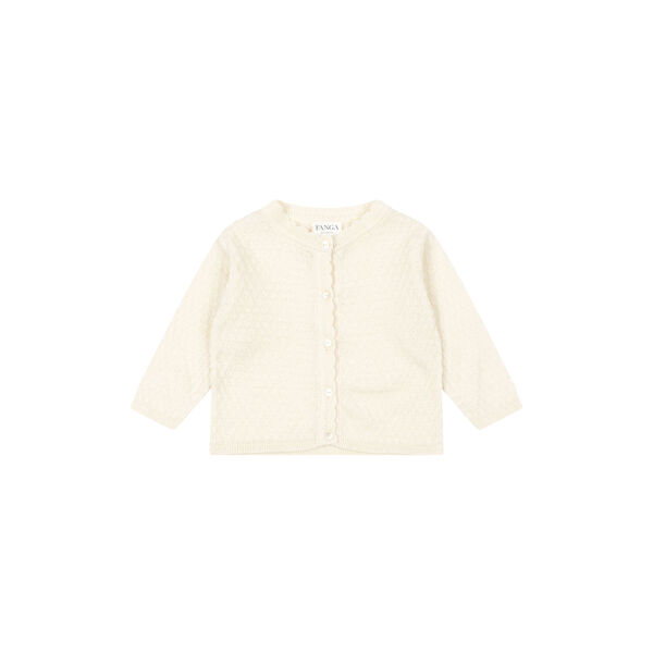 Venti Pointelle Cardigan, antique white, Konges Sløjd