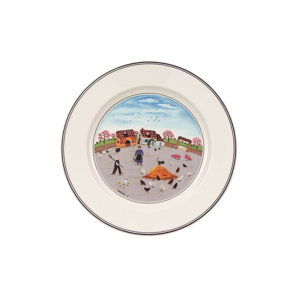 Design Naif Breakfast Plate Ø 21 cm, poultry farm, Villeroy & Boch