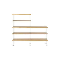 BM0253-2 Shelving System, oiled oak/grey, Carl Hansen & Søn