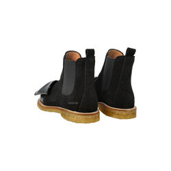 Spacious Chelsea Boot, black/black elastic, ANGULUS