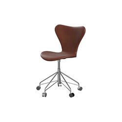 Series 7&trade; 3117 Fully Upholstered Office Chair, Grace Chestnut, Fritz Hansen