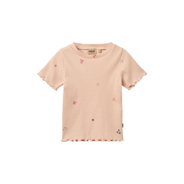 Set T-shirt S/S & Pants Alicia, rose flowers, Wheat