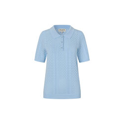 AlaiaLL Polo Knit S/S, light blue, Lollys Laundry