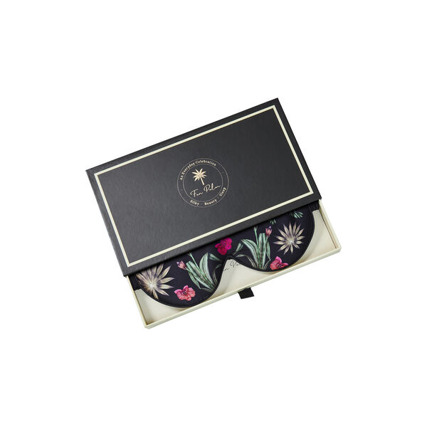Eye Mask, floral garden black Eye Mask, floral garden black, Fan Palm