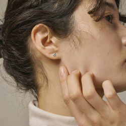 Heart Studs, silver, ENAMEL Copenhagen