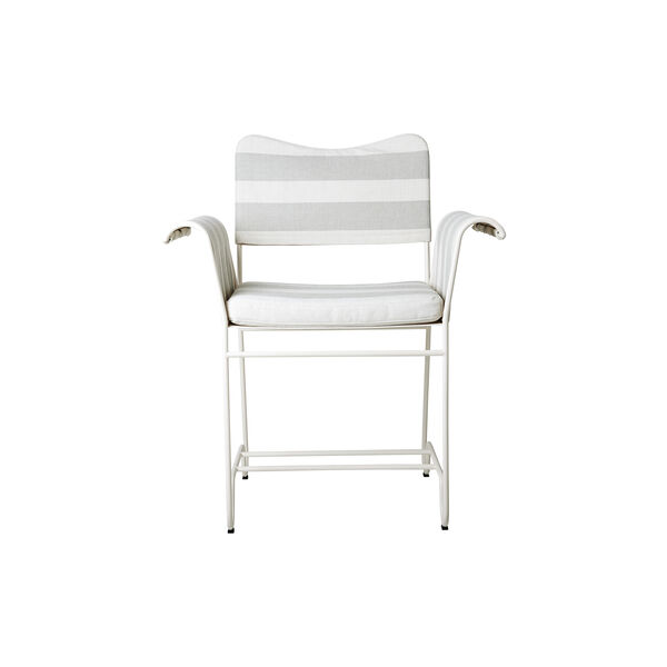 Tropique Dining Chair without Fringes, Leslie Stripe Limonta 20/classic white semi matt, GUBI