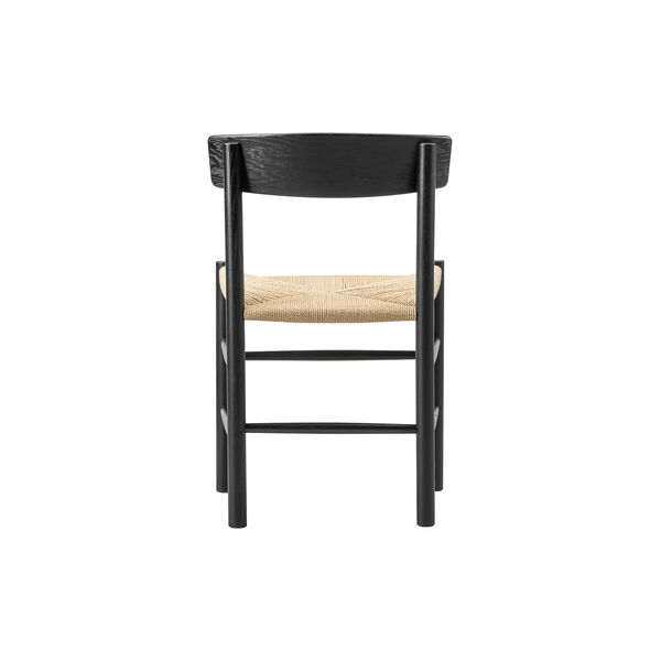 J39 Mogensen Chair, black lacquered oak/natural, Fredericia Furniture