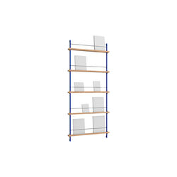 Magazine Shelving Tall, oak/deep blue, MOEBE