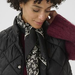 LouiPW Scarf, black mini flower, Part Two