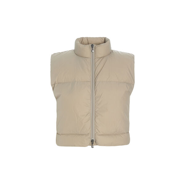 Feather down Short Vest, stone Feather down Short Vest, stone, BITTE KAI RAND