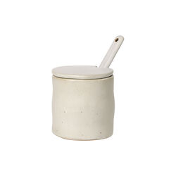 Flow Jar with spoon, off white, Ferm Living