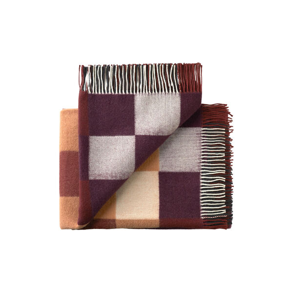 Plain Beat Throw, 01222 warm red, Silkeborg Uldspinderi