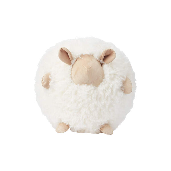 Cute Sheep Round Cushion Ø 26 cm, white/beige, NATURES Collection