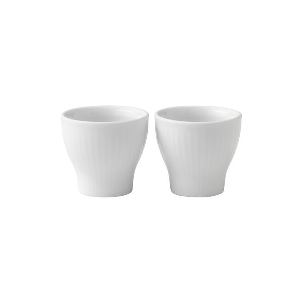 White Fluted Egg Cup, 2 pcs White Fluted Egg Cup, 2 pcs, Royal Copenhagen