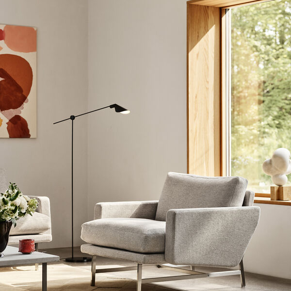 MS011 Floor Lamp, black PVD, Fritz Hansen