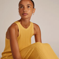 EDDY recycled  organic shaped large hoops, gold-plated, Pilgrim