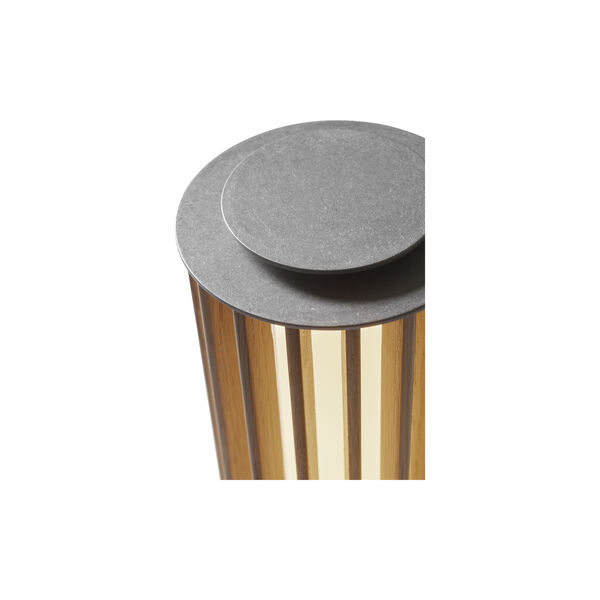 Numbra TY3 | Lacquered Oak/Tumbled Aluminium | Portable Lamp, &Tradition