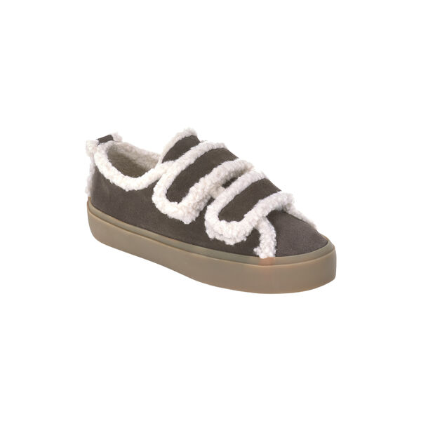 Shearling Low Velcro, dark brown, INUIKII