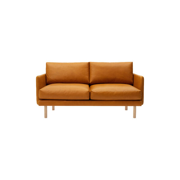 Emo 2 Seater Sofa, SemiAni Cognac/naturolieret eg, Bruunmunch Furniture