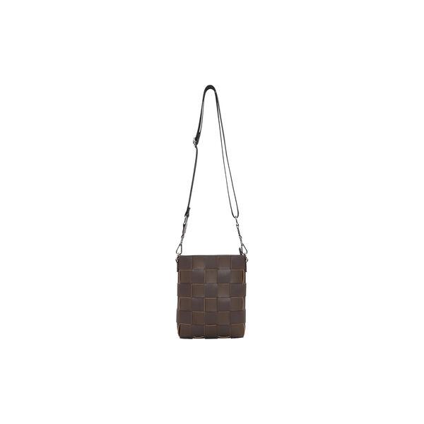 Braided Squared Cross-Body, chocolate brown, Ilse Jacobsen Hornb&aelig;k