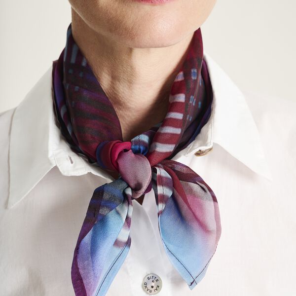Transparent touch scarf, tartan, BITTE KAI RAND