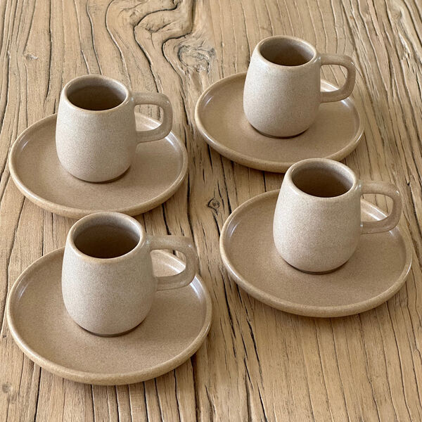 CAPRI Espresso Set, matte taupe, HOEME Copenhagen