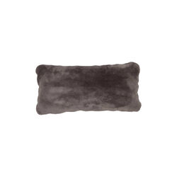 New Zealand Sheepskin Cushion, dark grey, NATURES Collection