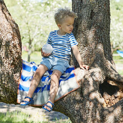 KVAM Baby Size Throw, blue, R&oslash;ros Tweed