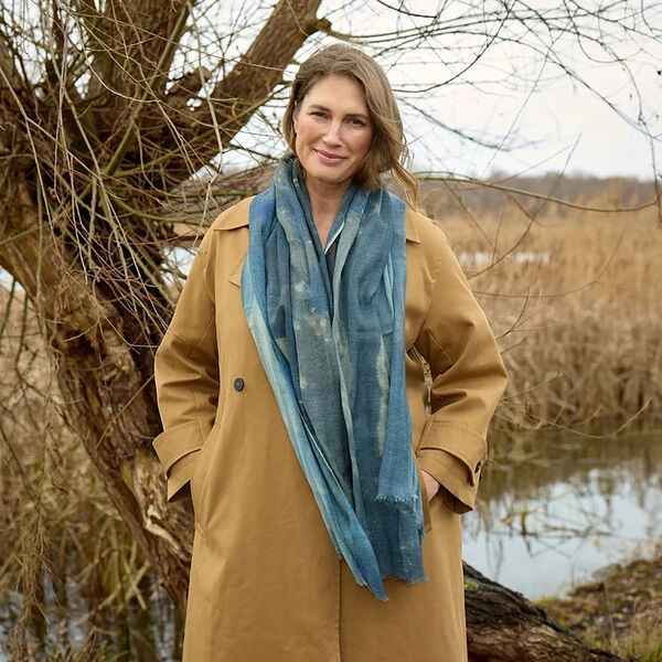 KISSED BY THE RAIN scarf, blue, Bella Ballou