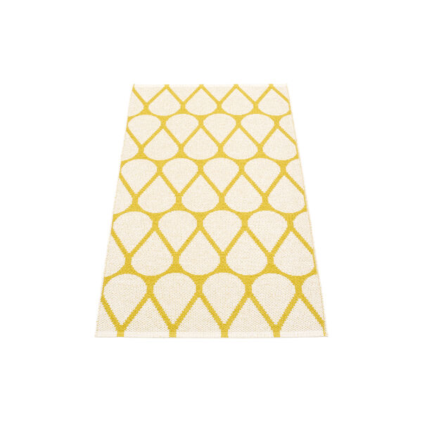 Otis Plastic Rug, mustard/vanilla, Pappelina
